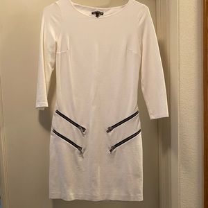 White Dress with Cute Zippers